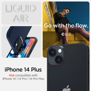 Купить Чехол Spigen Liquid Air (ACS04892) для iPhone 14 Plus (Navy Blue) 1209658